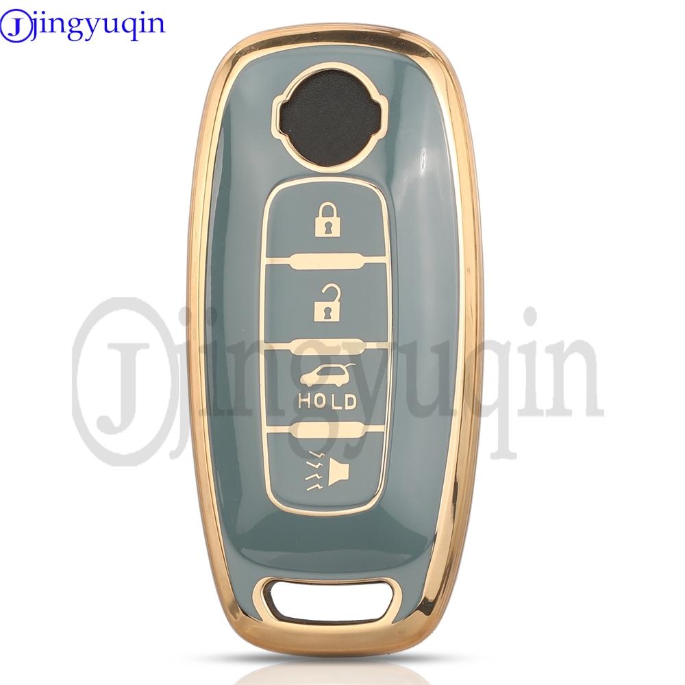 Jingyuqin Soft Tpu Car Key Case 3/4/5 Buttons For Nissan Rouge Kicks Pathfinder J12 Ariya Altima Rogue Qashqai Bluebird Sylphy