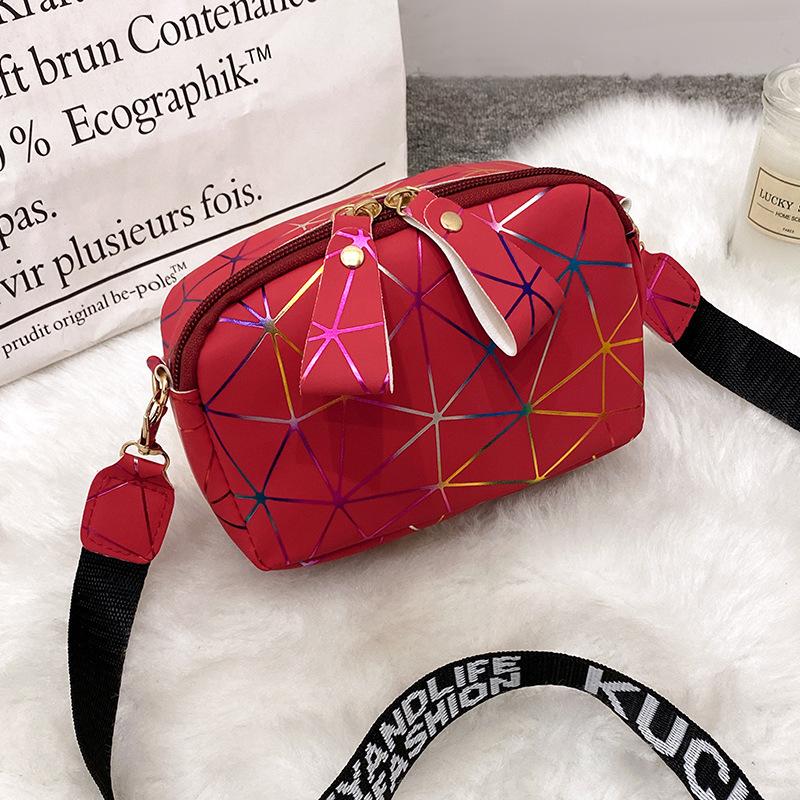 Girls cosmetic bag ladies bag bag women's bag printed wide shoulder strap small bag women's messenger bag