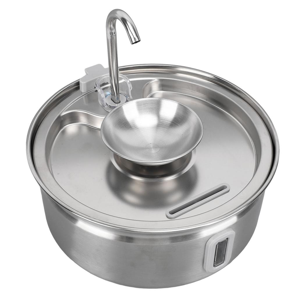 Cat Water Fountain Stainless Steel 3.2L Automatic Circulation Pet Drinking Dispenser Quiet Dog Drinking Waterer with