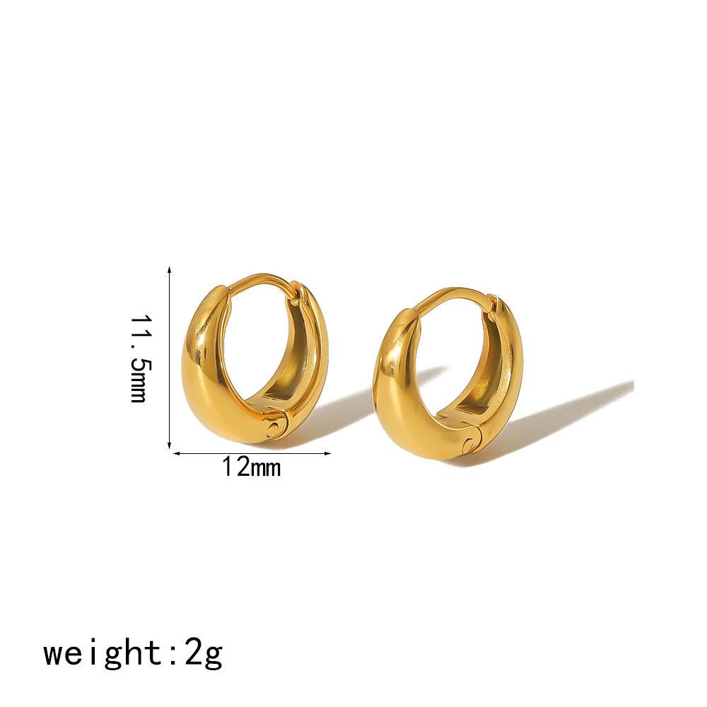New Fashion Heavy Gold Earrings Generous Exquisite Ear Buckles Personality Trend Versatile Fashion Accessories