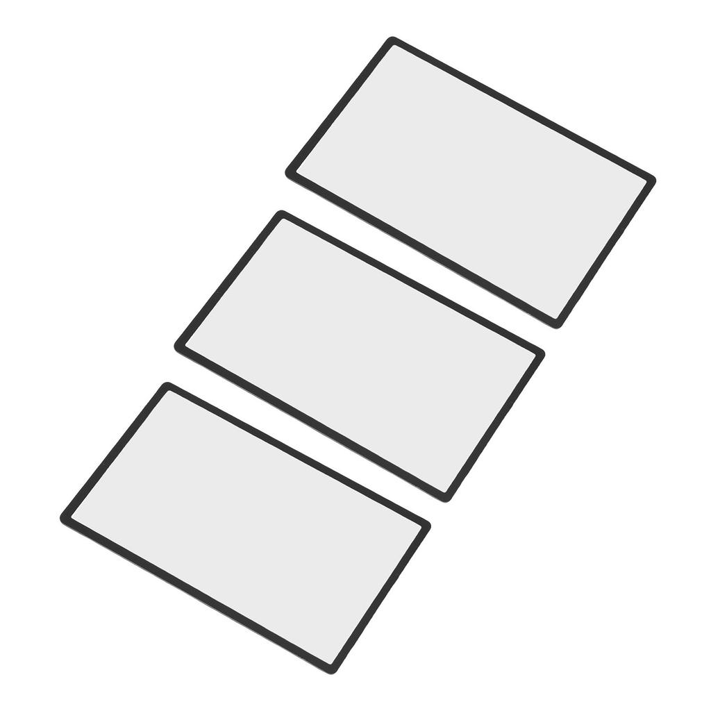 3Pcs Upper Top Screen Lens Replacement Plastic Cover for 2DS Handheld Game Console LCD Screen Parts Accessories Black