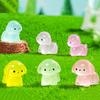 10Pcs Colorful Kawaii Luminous Resin 3D Puppy Ornaments Miniature Figurines Creative Diy Home Decoration Accessories Gifts
