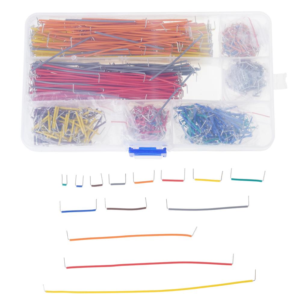840Pieces Practical UShaped Jumper Wire Set for Arduinos Breadboards in Assorted Vibranting Color and 10 Mixed Size