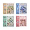 50 Sheets Retro Town Landscape Sticker Decorative Paper PET Sticker For Scrapbooking Journbal Photo Album Decoration