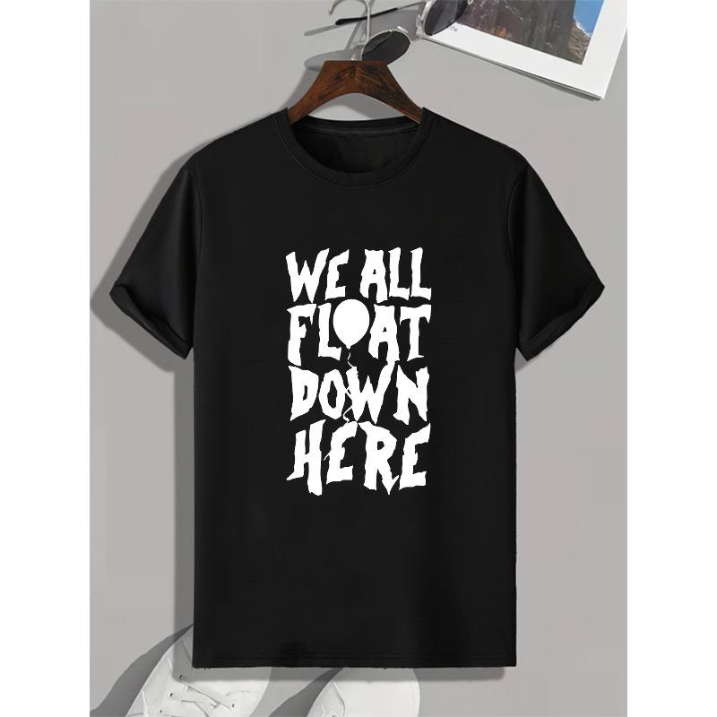 

European Sizes Men s Casual Crew Neck T-Shirt with Unique Letter Print - Perfect for Spring & Summer, Men s Fashion, Crew-ne... S разноцветный