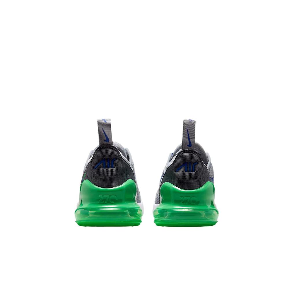 Nike Air Max 270 PreSchool 'Wolf Grey Smoke Grey Green Spark Racer Blue' (Unisex) Wolf Grey / Smoke Grey / Green Spark / Racer Blue