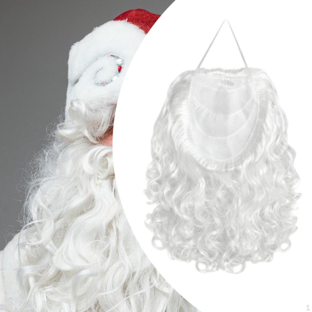 Santa Beard Fun Portable for Christmas Parties Festivals Props Roles Play