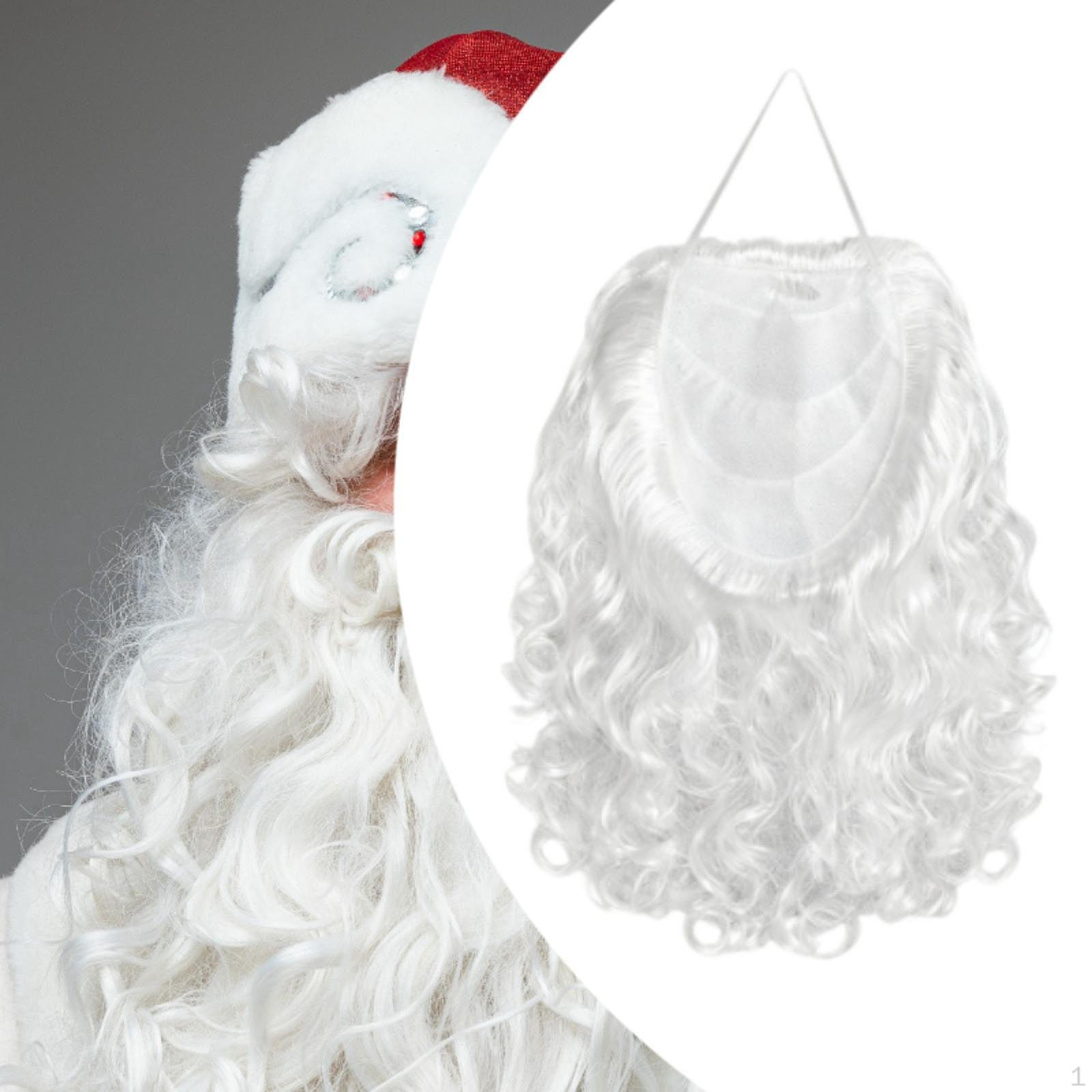 

Santa Beard Fun Portable for Christmas Parties Festivals Props Roles Play