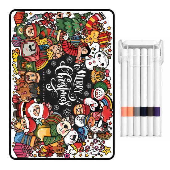 Customizable Christmas Room Decorations DIY Coloring Blanket for Kids Adults, Color Your Own Throw Blanket, 39.4" x Diy 55.1" with 24 Markers,