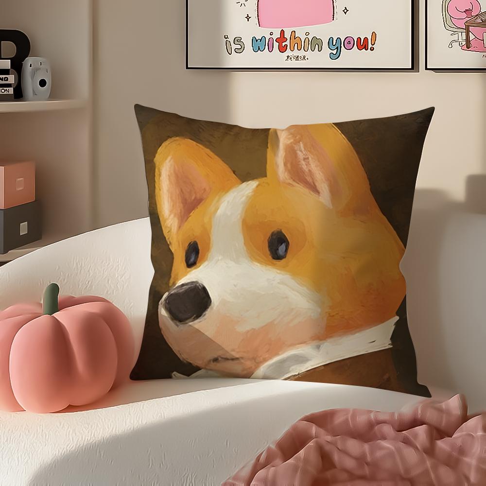 Cartoon Character PParty Animals Cushion Cover Pillowcase Short Plush Invisible zipper Room Sofa Cushion Cover