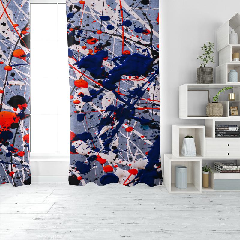 Ink tuya - HD tištěný závěs - Polyester - Vhodný do ložnice, obývacího pokoje, pracovny (přizpůsobitelné)