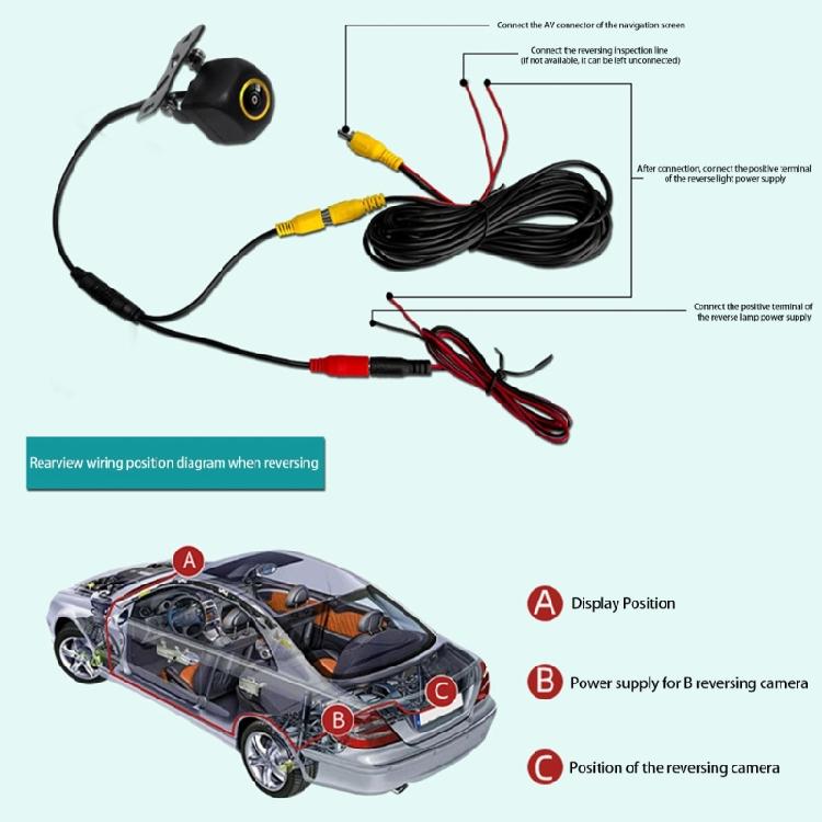 License Plate Backup Camera Car Rear View Camera Safty Driving Reversing Parking for US License Plate