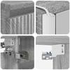 6 Piece Bathroom Furniture Set Grey Sonoma Engineered Wood & Glass