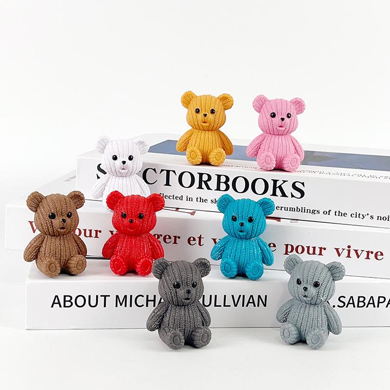 Woolen Bear Cake Ornaments: Creative Gashapon Doll Blind Box Toy