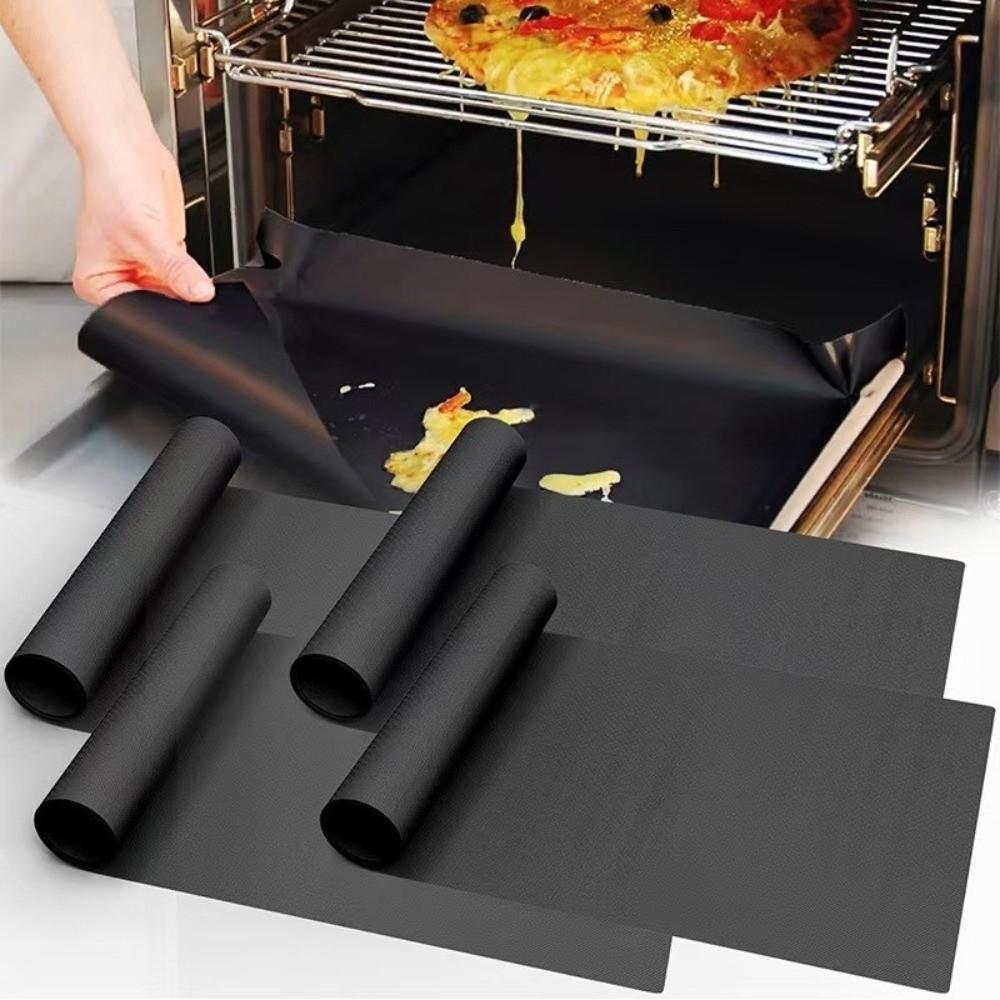 2PCS Multipurpose Non-Stick Oven Liners Square Oven Base Liners Easy Clean Oven Mat Electric Ovens