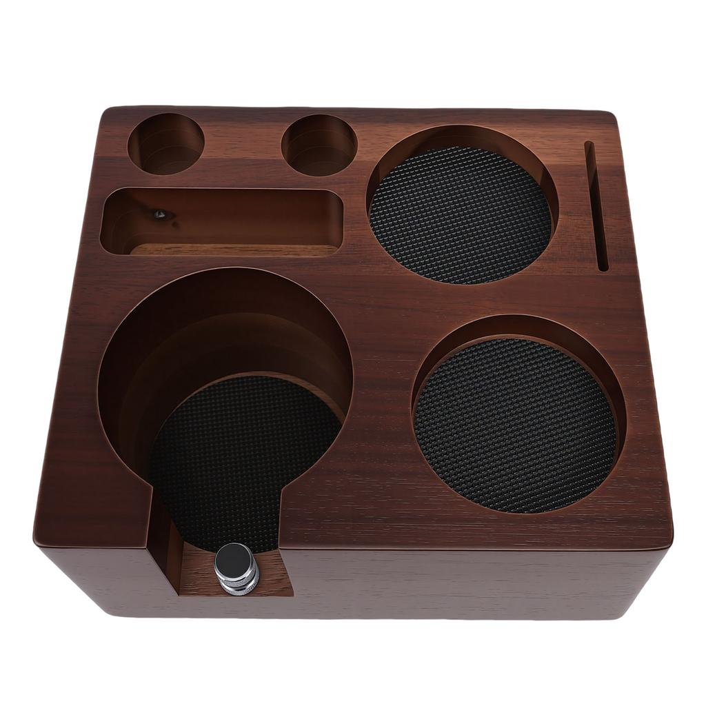 Coffee Tamping Station Portafilter Holder   Wood Coffee Tamper Station Multi Accessory Storage