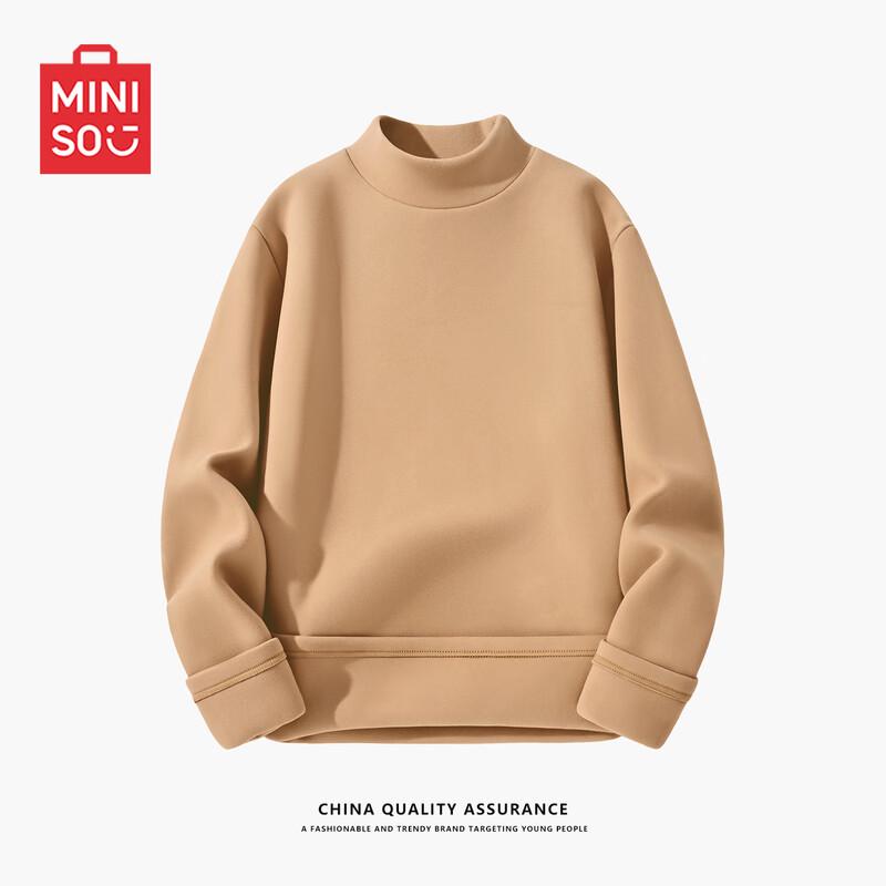 MINISO Men s Double-Brushed Thermal Long Sleeve T-Shirt 2XL