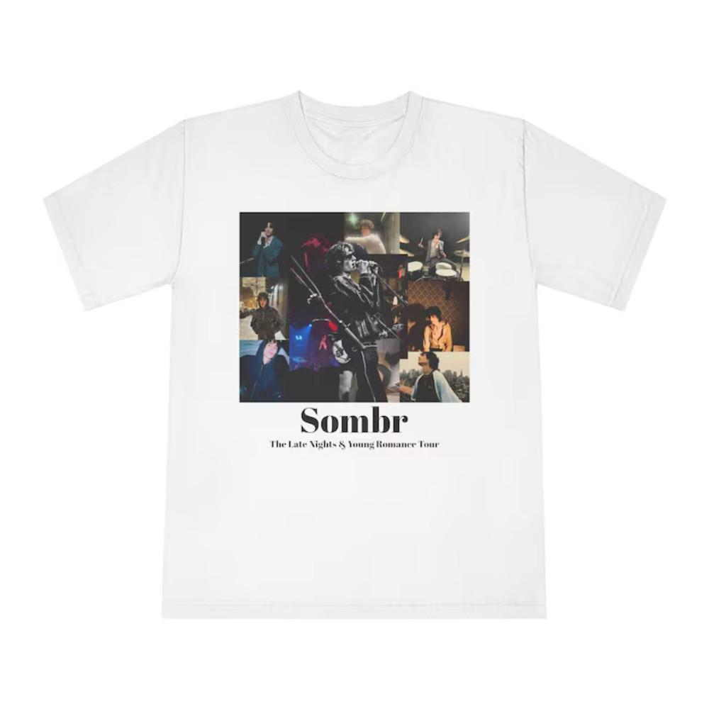 Unisex Classic Crewneck T-Shirt, Sombr Tour Tee, Music Lover Gift, Concert Merch XL