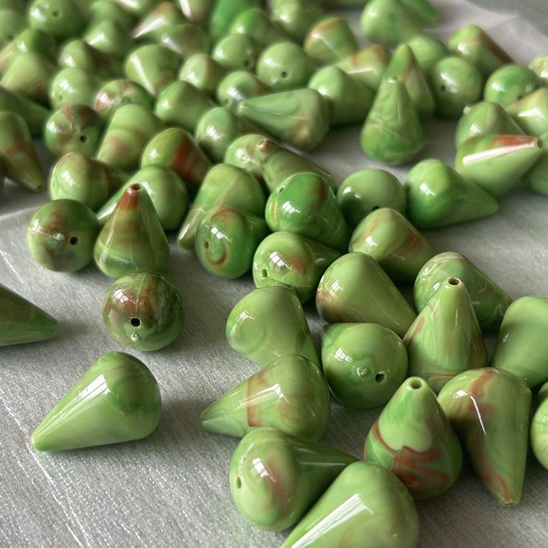 Retro Style Acrylic Water Drop Beads for DIY Necklace, Clothing, Bag Pendants, and Ornaments.
