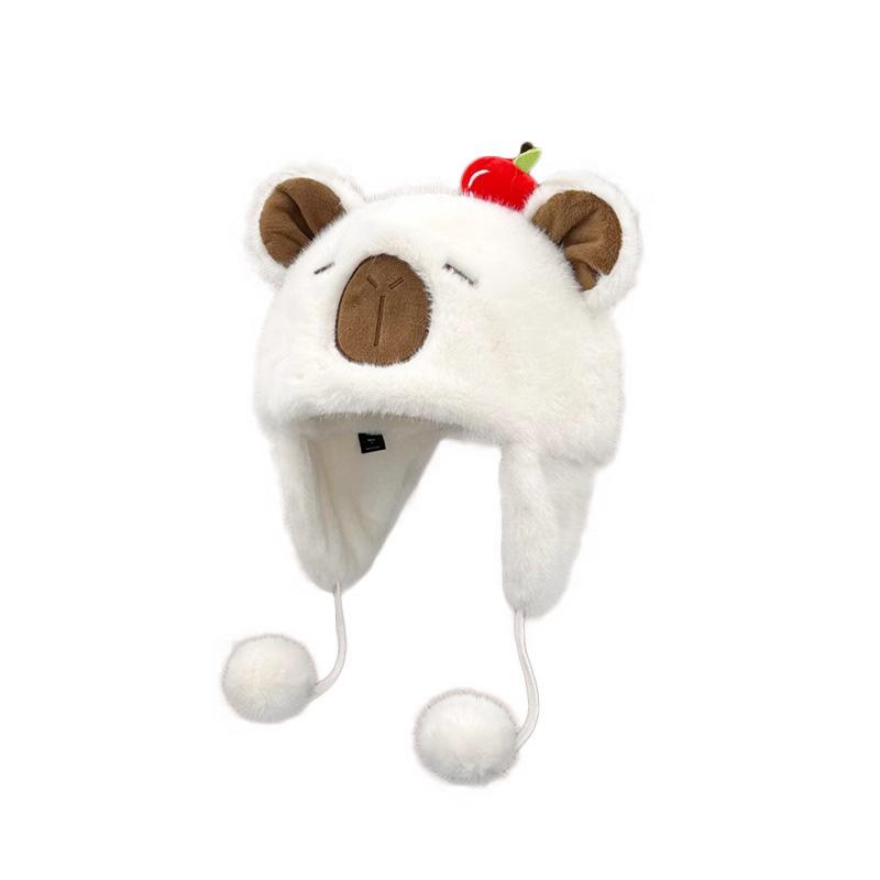 Neue Cartoon Niedliche Kapibara Plüsch Lei Feng Mütze Damen Herbst und Winter Warme Ohrenschutzmütze Vielseitige Überziehmütze für Herren