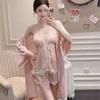 Summer sweet girl suspender shorts nightgown ice and snow silk thin lace lace pure desire wind loungewear three-piece set