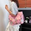 Cute new autumn large-capacity cartoon graffiti print going out fashionable versatile shoulder handbag