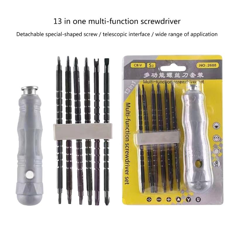 13-in-1/17-in-1 Screwdriver Set Precision Cross Screwdriver Head Double-Head Multi-Function Kit Repair Hand Tool