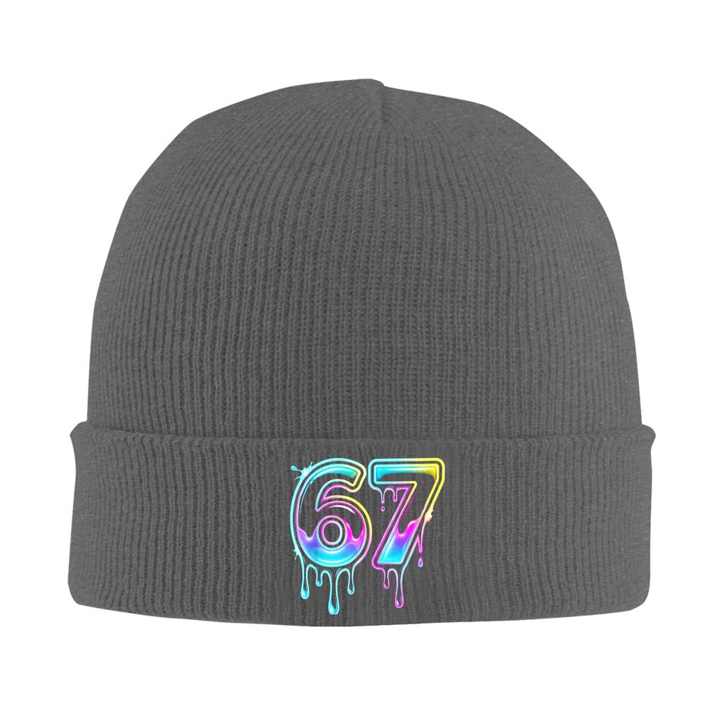 Sex Sju Glass Dropp Cool Meme 67 Rolig 6 7 Stickad Mössa Mössor Kpop Varm Mjuk Dam Herr Mössor Vinter Casual Kepsar