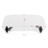 ZCJSZP Universal 130mm*360mm Windshield Adjustable Clip Motorcycle Extension Windshield Adjustable Clip-on Screen Windshield Windscreen Glass Spoiler