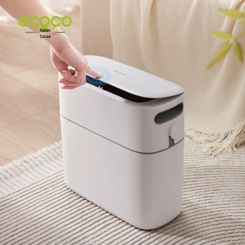 Ecoco Yikeke Large Automatic Trash Can with Lid for Bathroom and Kitchen