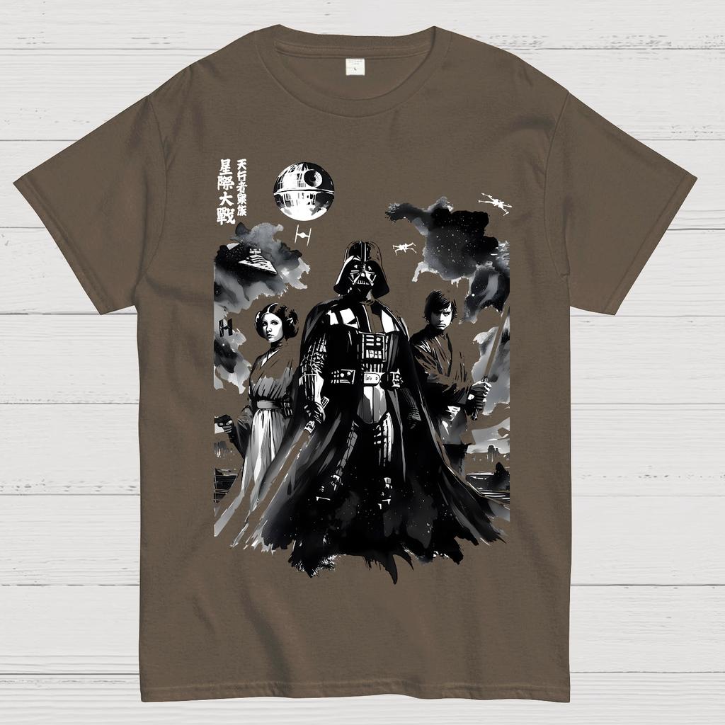 Skywalkers Sumi-e Unisex 100% Cotton Summer Casual Cool Loose T-Shirt