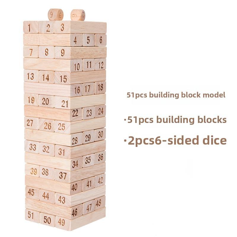 

Kids Wood Number Blocks Building Toy Parent Child Interaction Educational Gift