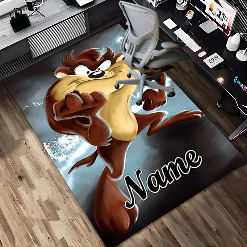 Custom Name Thunder Cat Living Room Non-Slip Area Rug Soft Carpet for Bedroom Kids Playroom Sofa Office Home Decor Doormat
