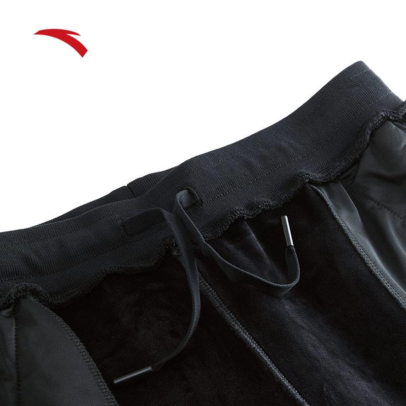 Anta Training Series Solid Color Mid-Rise Comfortable Versatile Breathable Straight-Leg Sports Pants Women Pants Black 162447312N-2