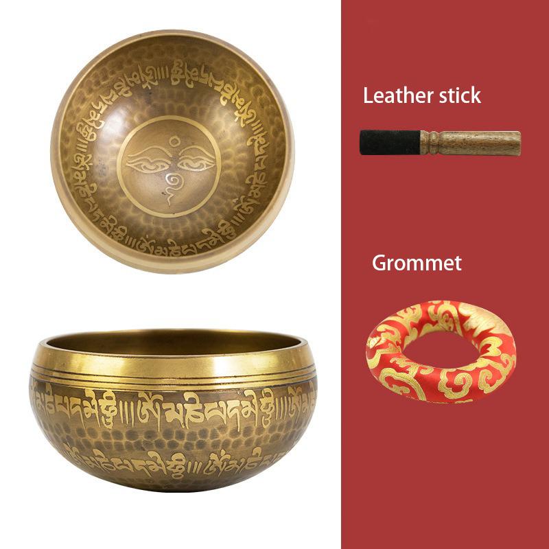 9cm Brass Singing Bowl Stick Bell Meditation Sound Bowls and Spiritual Instruments Sound Healing Instrument