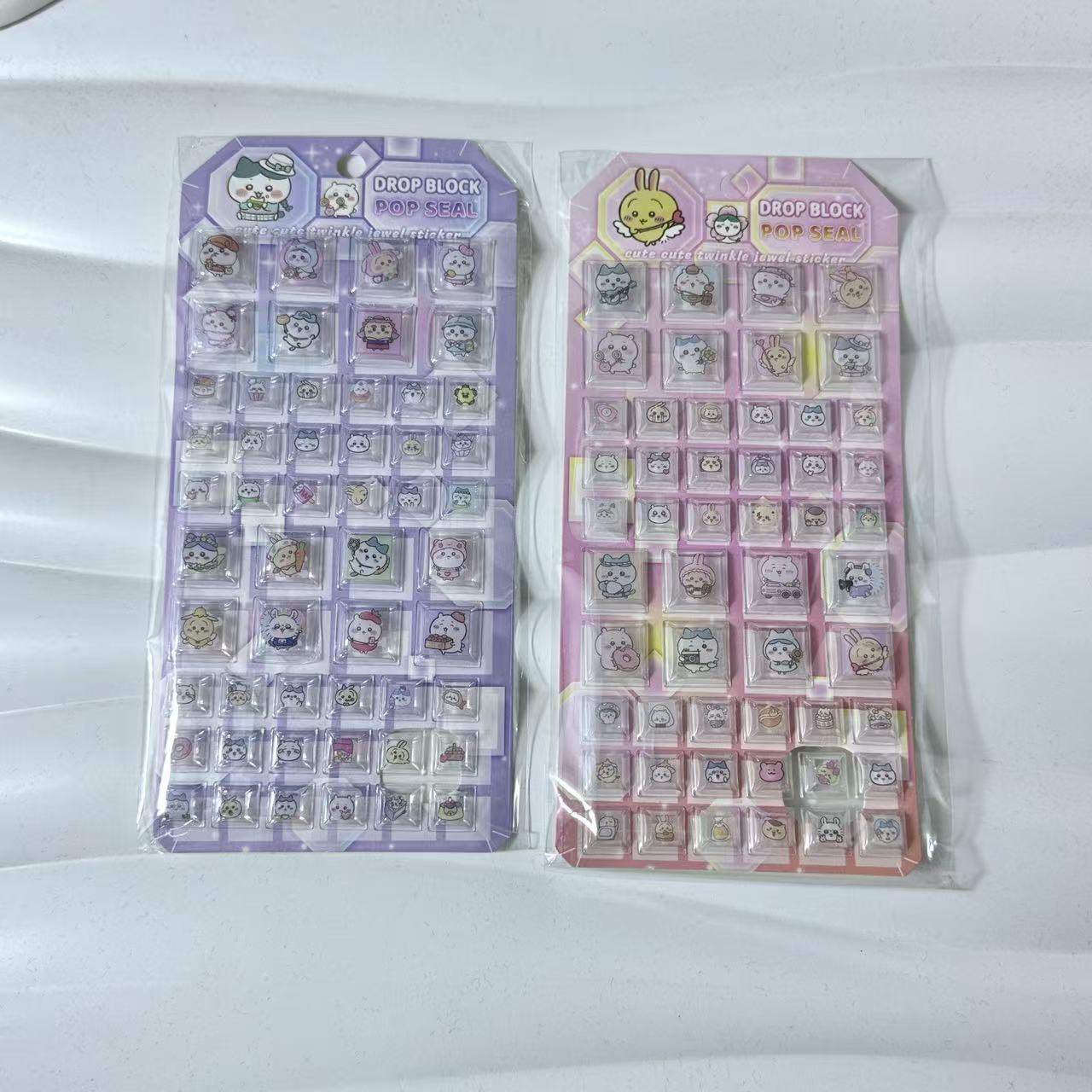 Brand new High-Quality Transparent High-Quality Chiikawa High-Quality Square Three-Dimensional High-Quality Sparkling High-Quality Crystal Ice