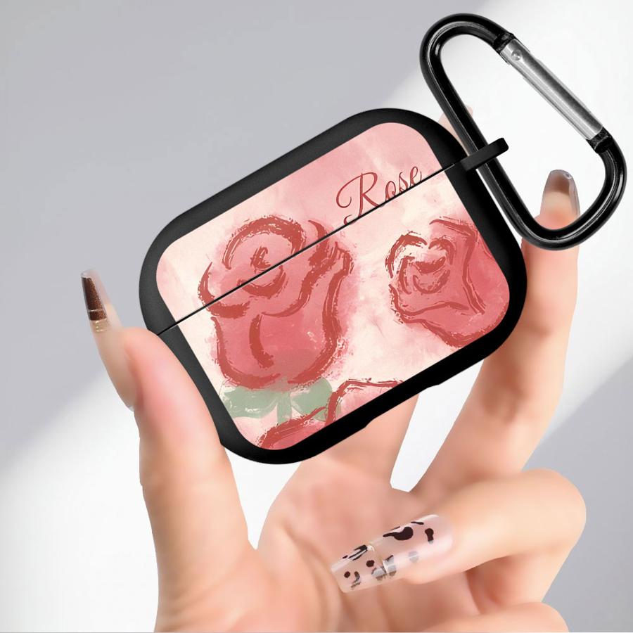 Flower Rose Art Case For Airpods Pro3 4 1 2 Pro Pro2 3 Soft Earphone Cases Cover