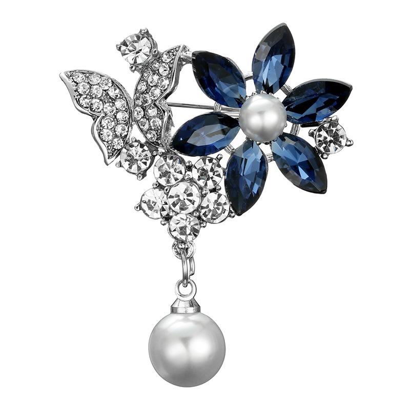 Butterfly Insect Brooch Couple Brooch Alloy Diamond Clothing Accessories