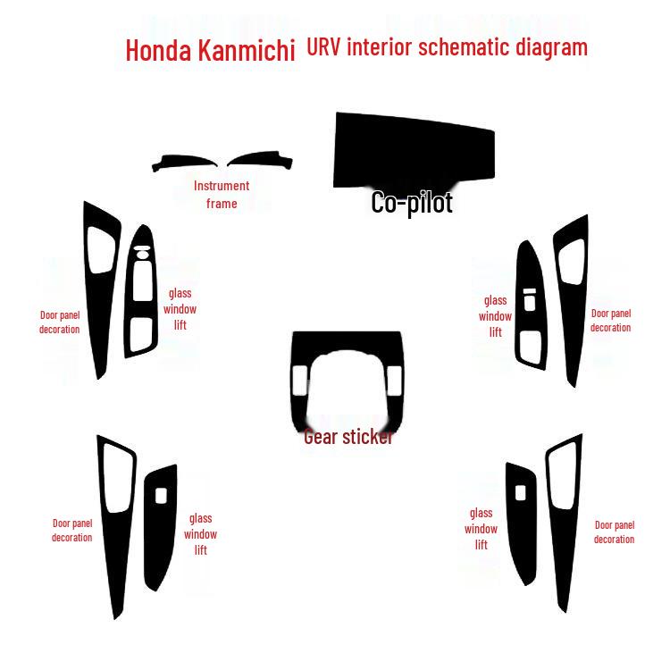 Avancier/URV Carbon Fiber Interior Gear Shift Wrap - Center Console Color Change