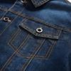 Spring and Autumn New Denim Jacket Men's Retro Casual Tooling Jacket Trendy Handsome Versatile Multi-bag Top