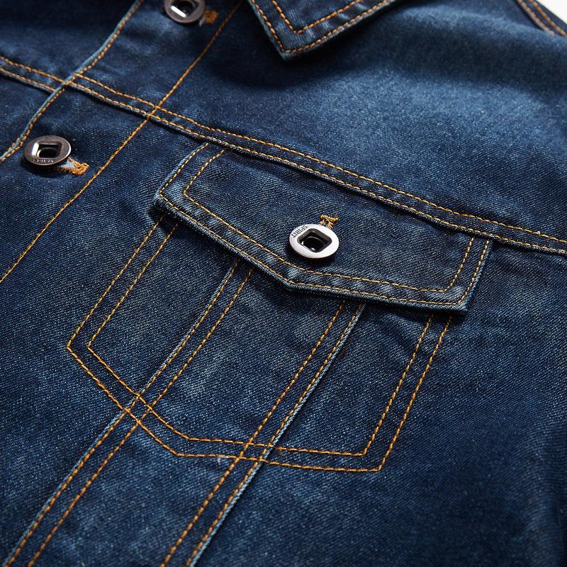 Spring and Autumn New Denim Jacket Men's Retro Casual Tooling Jacket Trendy Handsome Versatile Multi-bag Top
