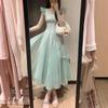 French Long Dress Women's Summer New Seaside Vacation Gentle Wind Temperament Beautiful Waist a Word Small Flying Sleeve Dress