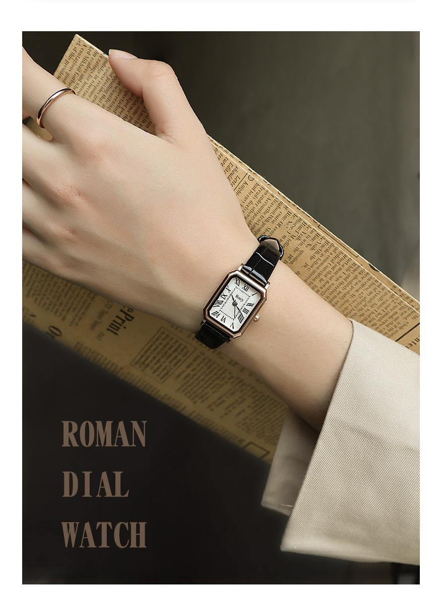 

Rscy Ретро Женские Кварцевые Часы из Натуральной Кожи с Маленьким Квадратным Циферблатом – Легкая Роскошь и Нишевый Дизайн Высокого Класса