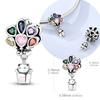 Original 925 Sterling Silver Heart Zircon Hot Air Balloon Pendant Fit Original Bracelet Necklace For Women DIY Jewelry Gift