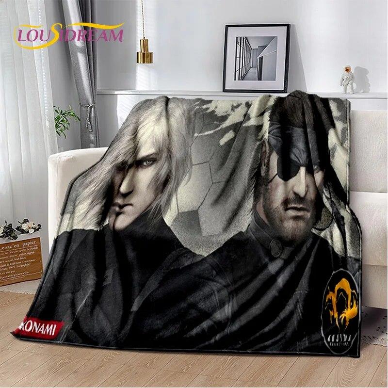 3D Game Metal Gear Solid Cartoon HD Gamer Blanket,Soft Throw Blanket for Home Bedroom Bed Sofa Picnic Travel Cover Blanket Kids