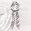 Women Narrow Long Scarf 190X4.5Cm Polka Dot Tie Bag Ribbon Headband Choker Streamer Lady Accessories