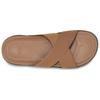 UGG Wainscott Two-Layer Leather Cross-Band Comfortable Slippers Men slippers Chestnut 1124902-CHE