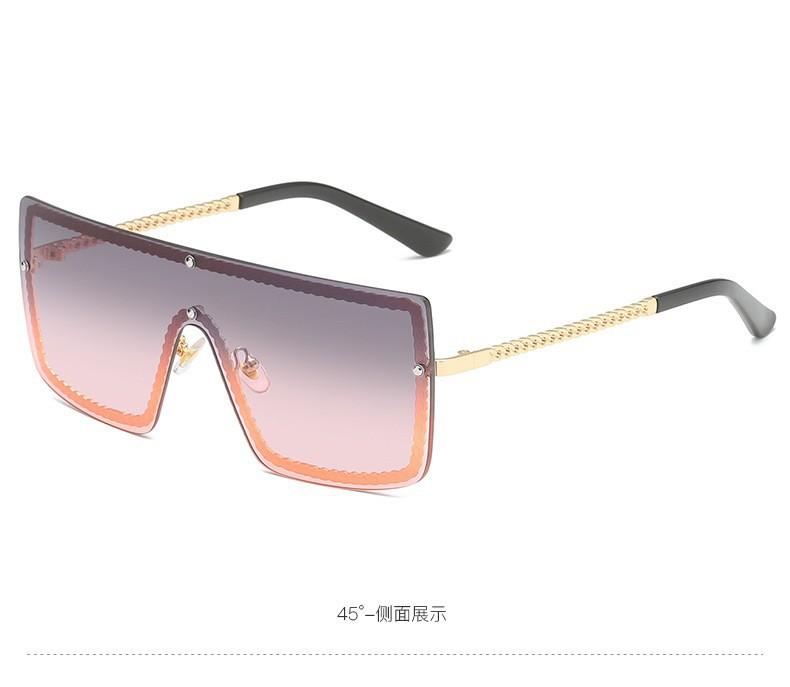 

Солнцезащитные очки Xiaoxiang квадратной формы женские с оправой/дужками с узором в виде цепочки в зарубежном стиле, солнцезащитные очки-ожерелье «три в одном» spot