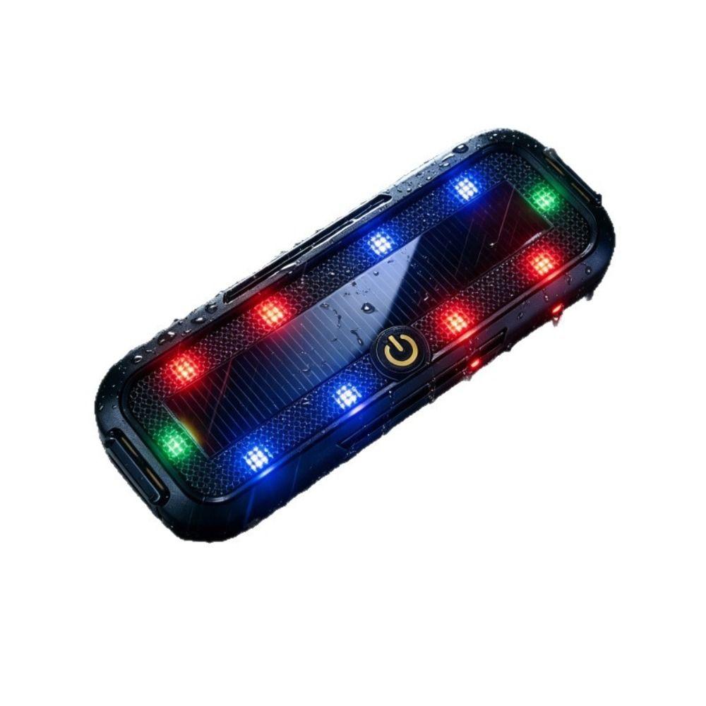 LED Solar LED Warning Strobe Light Self-Adhesive Solar-Powered LED Rear Warning Light  Vehicle