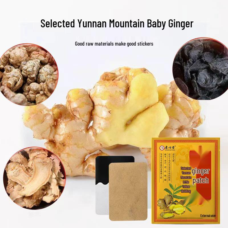 Ginger Patch Heat Therapy: Warming Patches for Waist, Abdomen, Knee, Lumbar, and Cervical Spine with Moisture Removal Moxibustion